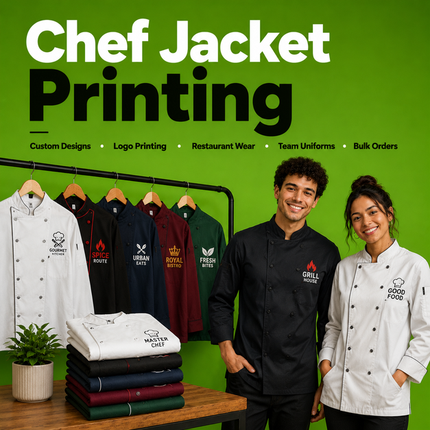 Chef Jacket Printing t Shirt Printing Manchester