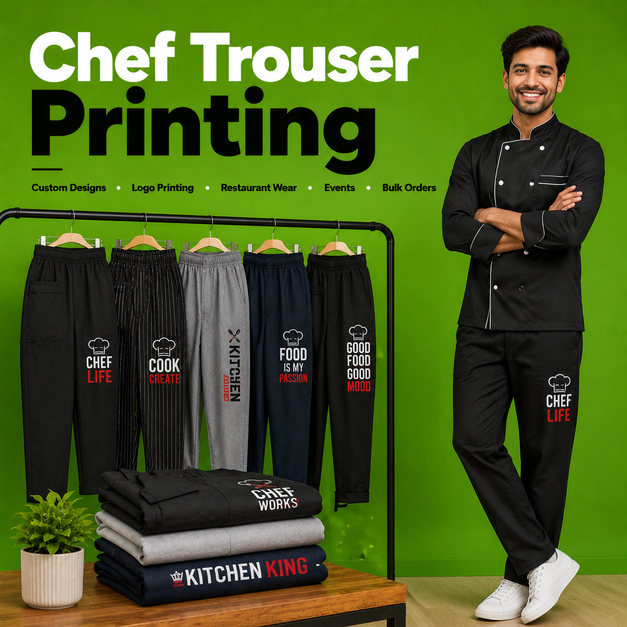 Chef Trouser Printing t Shirt Printing Manchester