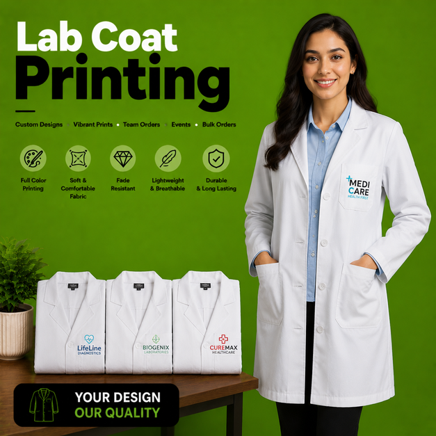 Lab coat Printing t Shirt Printing Manchester