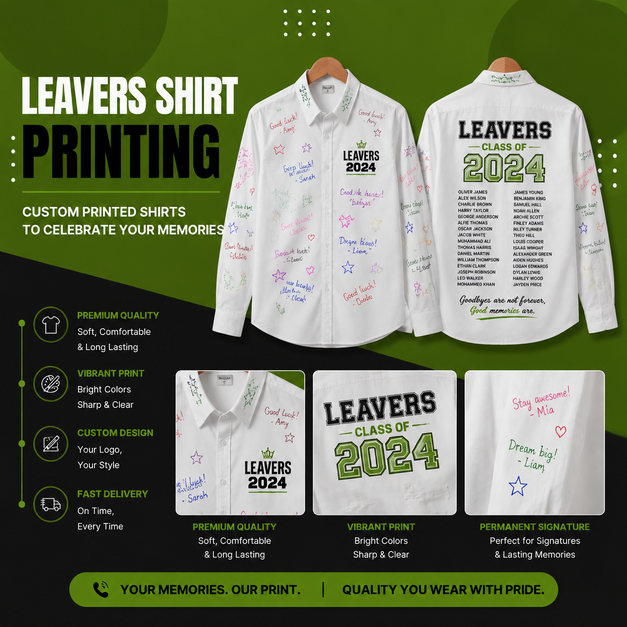 Leavers Shirt Printing Manchester