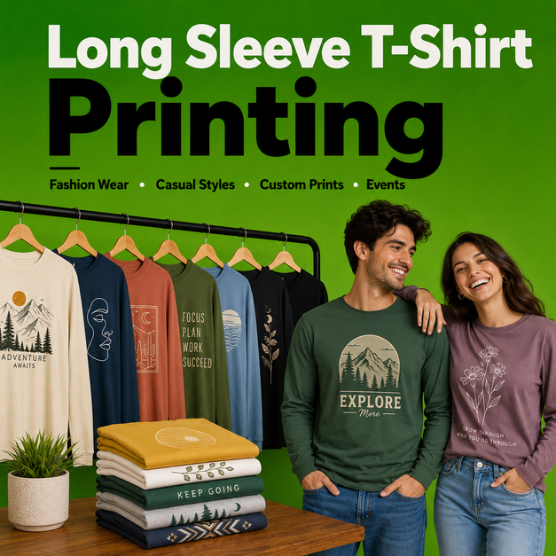 Long Sleeve T-Shirt Printing Manchester