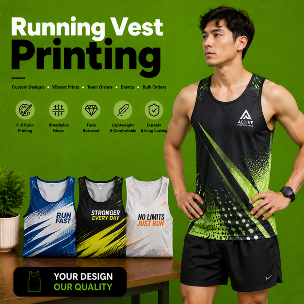Running Vest Printing t Shirt Printing Manchester